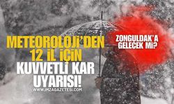 Meteoroloji’den 12 İl İçin Kuvvetli Kar Uyarısı! Zonguldak'a da Gelecek Mi?
