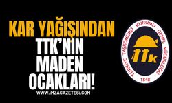Kar Yağışından TTK’nın maden Ocakları…!