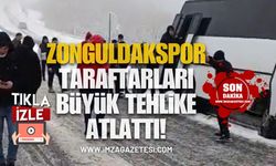 Zonguldakspor taraftarları büyük tehlike atlattı!