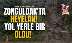 Zonguldak'ta Heyelan! Yol Yerle Bir Oldu!