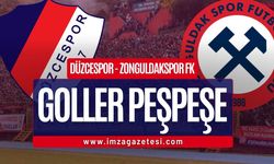 Düzcespor- Zonguldakspor FK  ile Oynanan Maçta Goller Peş Peşe Geldi!