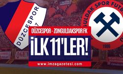 Düzcespor - Zonguldakspor Maçı İlk 11'ler