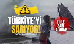 Türkiye’yi Sarıyor! Meteoroloji'den 11 İl İçin Sarı Kodlu Uyarı!