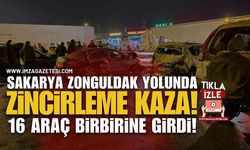 Sakarya Zonguldak yolunda 16 Araç Birbirine Girdi: 13 Yaralı