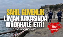 Zonguldak’taki Sahil Güvenlik Liman Arkasında Müdahale Etti!