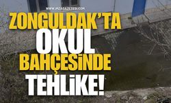 Zonguldak’ta Okul Bahçesinde Tehlike!