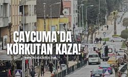 Çaycuma'da Korkutan Kaza!Otomobil ile Motosiklet Çarpıştı!