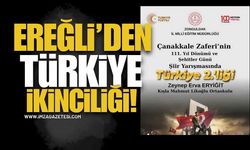 EREĞLİ’DEN TÜRKİYE İKİNCİLİĞİ!