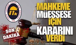 Mahkeme TTK Müessesi İçin Karar Verdi!