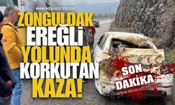Zonguldak-Ereğli Yolunda Korkutan Kaza!