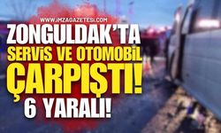 İşçi Servisi ile Otomobil Kafa Kafaya Çarpıştı!