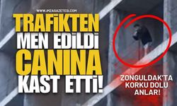 Zonguldak'ta Korku Dolu Anlar! Trafikten Men Edildi, Canına Kast Etti!