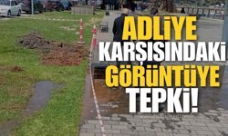 Adliye Karşısında Çamur Tepkisi Büyüyor!