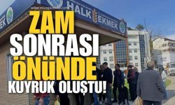 Zonguldak’ta Ekmek Zammı Sonrası Halk Ekmek Büfelerinde Kuyruk Oluştu