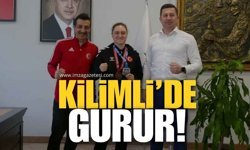 Kilimli’de Şampiyon Sporcuya Gurur Dolu Karşılama...