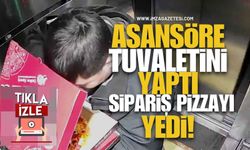 Kuryeden Akıl Almaz Hareket! Asansöre Tuvaletini Yaptı, Sipariş Pizzayı Yedi!