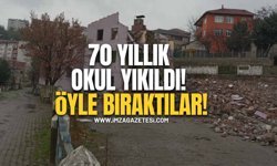 Yılların okulunu yıktılar öyle bıraktılar!
