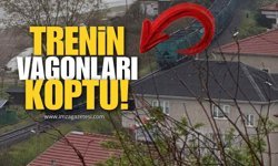 Zonguldak'ta Demiryolunda Hareketli Dakikalar! Yük Treninin Vagonları Koptu!