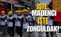 EDİRNE CADDELERİ 'İŞTE MADENCİ İŞTE ZONGULDAK' SLOGANLARIYLA İNLEDİ