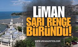 Zonguldak Limanı Yağmur Sonrası Sarı Renge Büründü