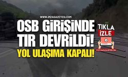 Ereğli OSB Girişinde Tır Devrildi: Yol Trafiğe Kapandı!