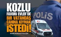 Zonguldak Kozlu'da Favori Evler'de Vatandaş Canına Kıymak İstedi