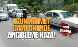 Uzun Mehmet Camii Önünde Zincirleme Kaza! Trafik Kilitlendi!