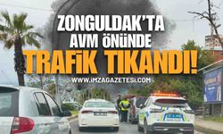 Zonguldak'ta AVM Önünde Kaza: Trafik Tıkandı