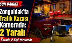 Zonguldak’ta Trafik Kazası Kameraya Yansıdı 2 Kişi Yaralandı
