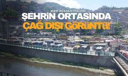 Şehrin göbeğinde çağ dışı görüntü! Bu saçmalığa bir son verin!