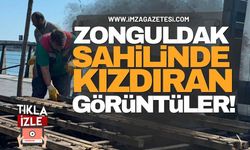 Zonguldak Sahilinde Kızdıran Görüntüler!