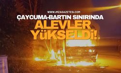 Çaycuma-Bartın Sınırında Gece Yarısı Alevler Yükseldi!