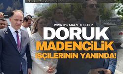 Deniz Yavuzyılmaz, Doruk Madencilik işçilerine destek verdi