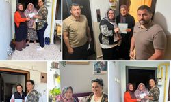 Evleri Tek Tek Ziyaret Ettiler, Cumhurbaşkanı Erdoğan'ın Selamını İlettiler