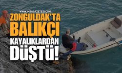 Zonguldak'ta Balıkçı Kayalıklardan Düştü!