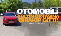 Otomobili Yolun Ortasına Bırakıp Gitti!