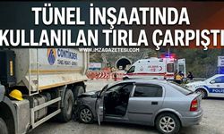 Tünel İnşaatında Kullanılan Tırla Çarpıştı!