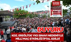 Sınav Sessizliği Milli Maç Coşkusunun Önüne Geçti! Ereğli'deki Dev Ekran Etkinliğine YKS Engeli