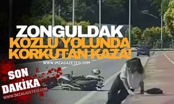 Zonguldak-Kozlu Yolunda Korkutan Kaza!