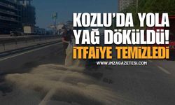 Zonguldak Kozlu’da Yola Yağ Döküldü!