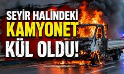 Seyir Halindeki Kamyonet Kül Oldu!