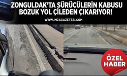 Zonguldak’ta Sürücülerin Kabusu Bozuk Yol Çileden Çıkarıyor!