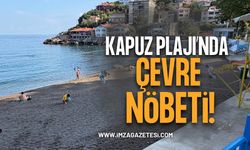 Kapuz Plajı'nda çevre nöbeti!
