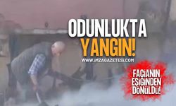 Odunlukta Yangın! Mahalleli Facianın Eşiğinden Döndü!