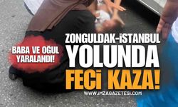 Ereğli-Alaplı Yolunda Faciadan Dönüldü: Otomobil Baba ve Oğulu Ağır Yaraladı!