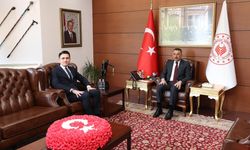 Vali Hacıbektaşoğlu, Kozlu'nun Yeni Kaymakamı Evren Çakır'ı Kabul Etti