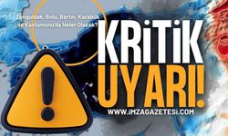 Zonguldak, Bolu, Bartın, Karabük ve Kastamonu İçin Uyarı Verildi