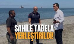 Sahile Tabela Yerleştirildi!