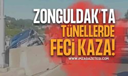 Zonguldak Şaban Teoman Durali Tünelleri'nde Otomobil Devrildi