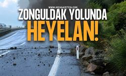 Zonguldak Yolunda Korkutan Heyelan! Tonlarca Toprak Yola İndi, Ulaşım Aksadı